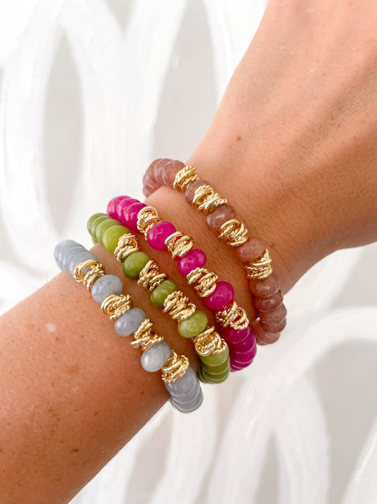 Lincoln Bracelet - Cola Stacks - 