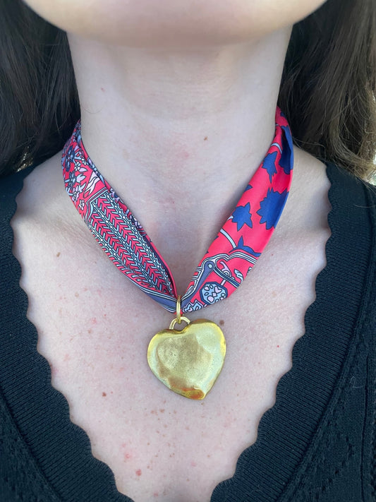 Love Big Scarf Necklace - Cola Stacks - 