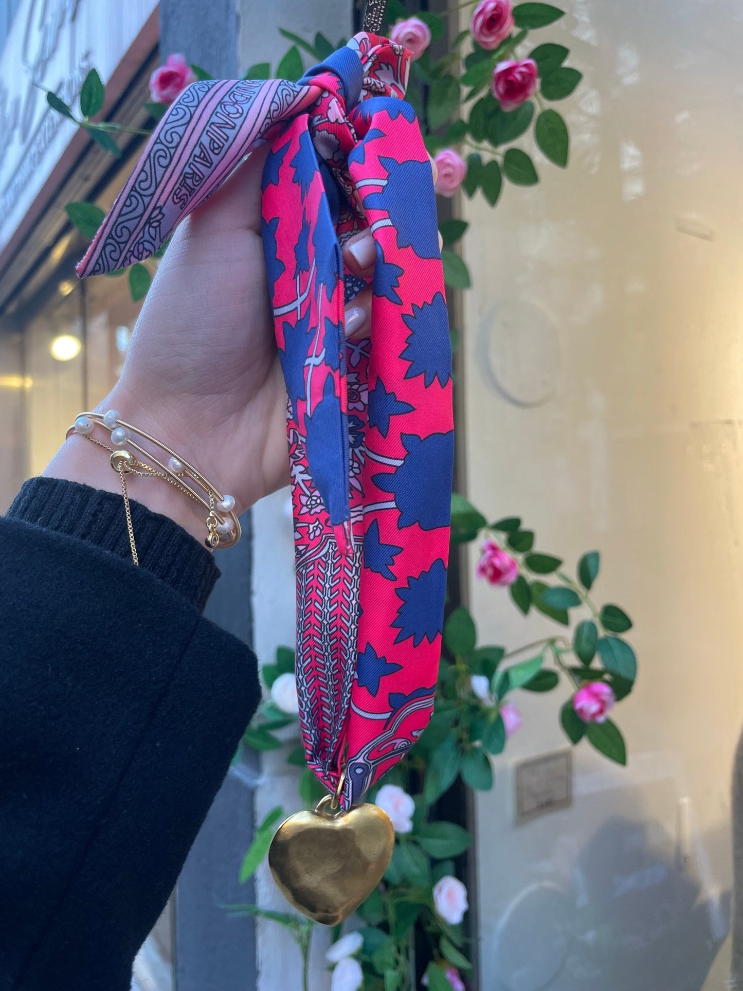 Love Big Scarf Necklace - Cola Stacks - 