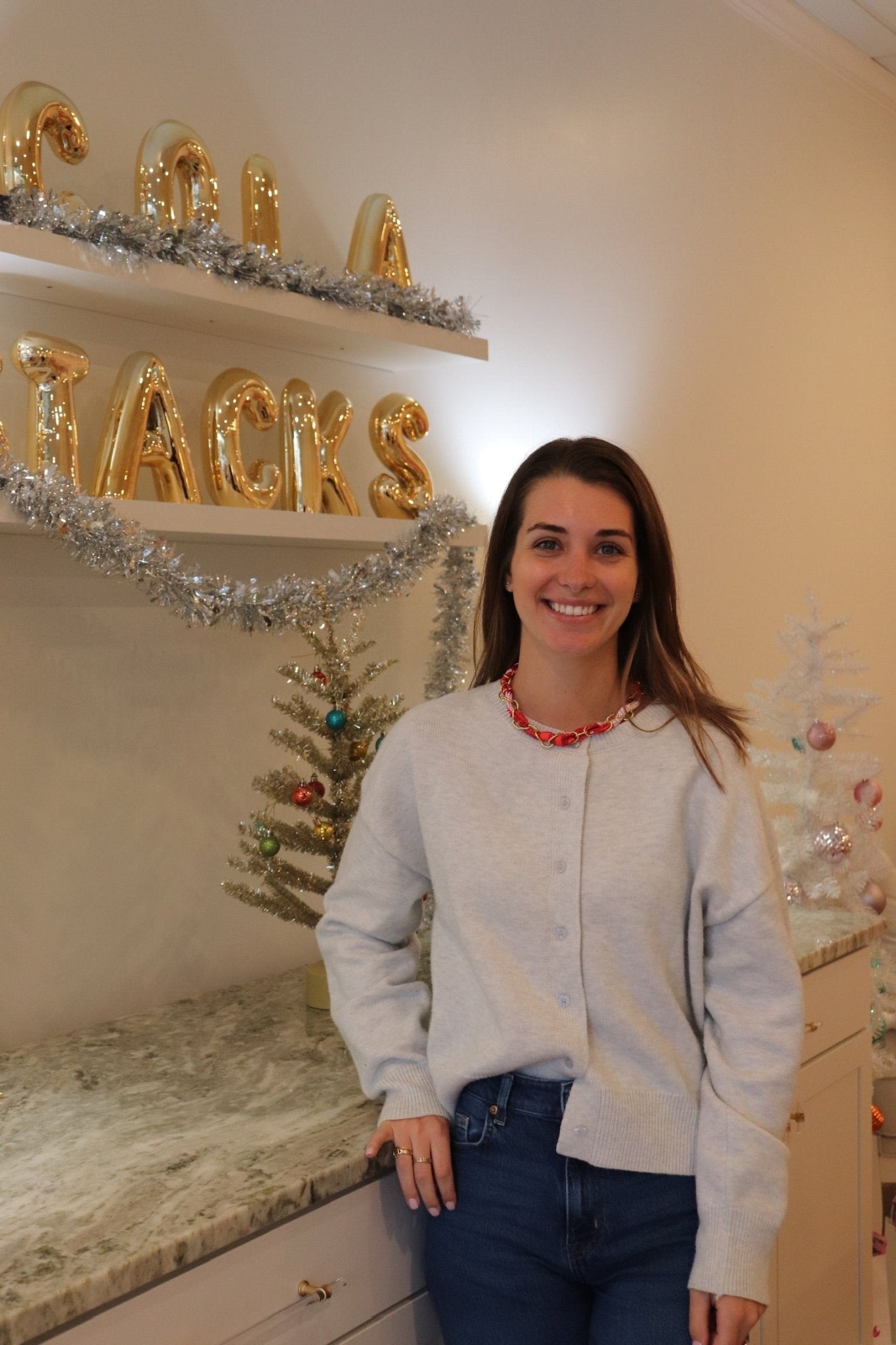 Merry Scarf Chain Necklace - Cola Stacks - 