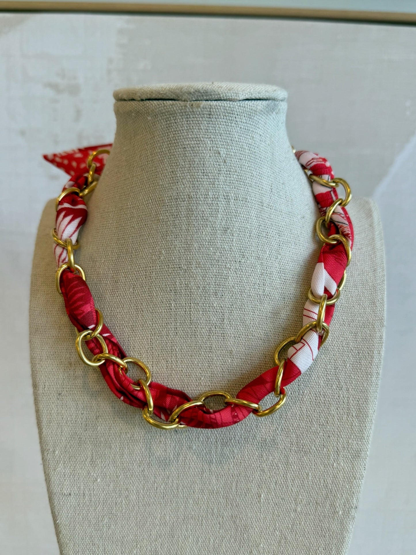 Merry Scarf Chain Necklace - Cola Stacks - 