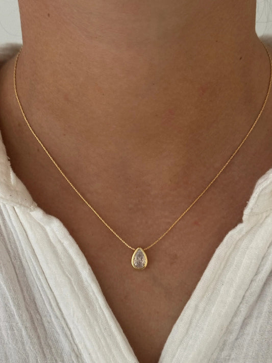 Mini Teardrop Necklace - Cola Stacks - 