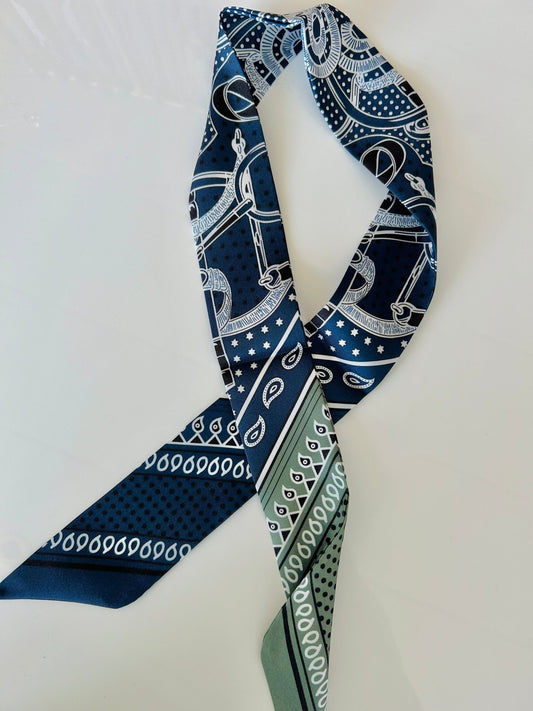 Navy & White Scarf - Cola Stacks - 