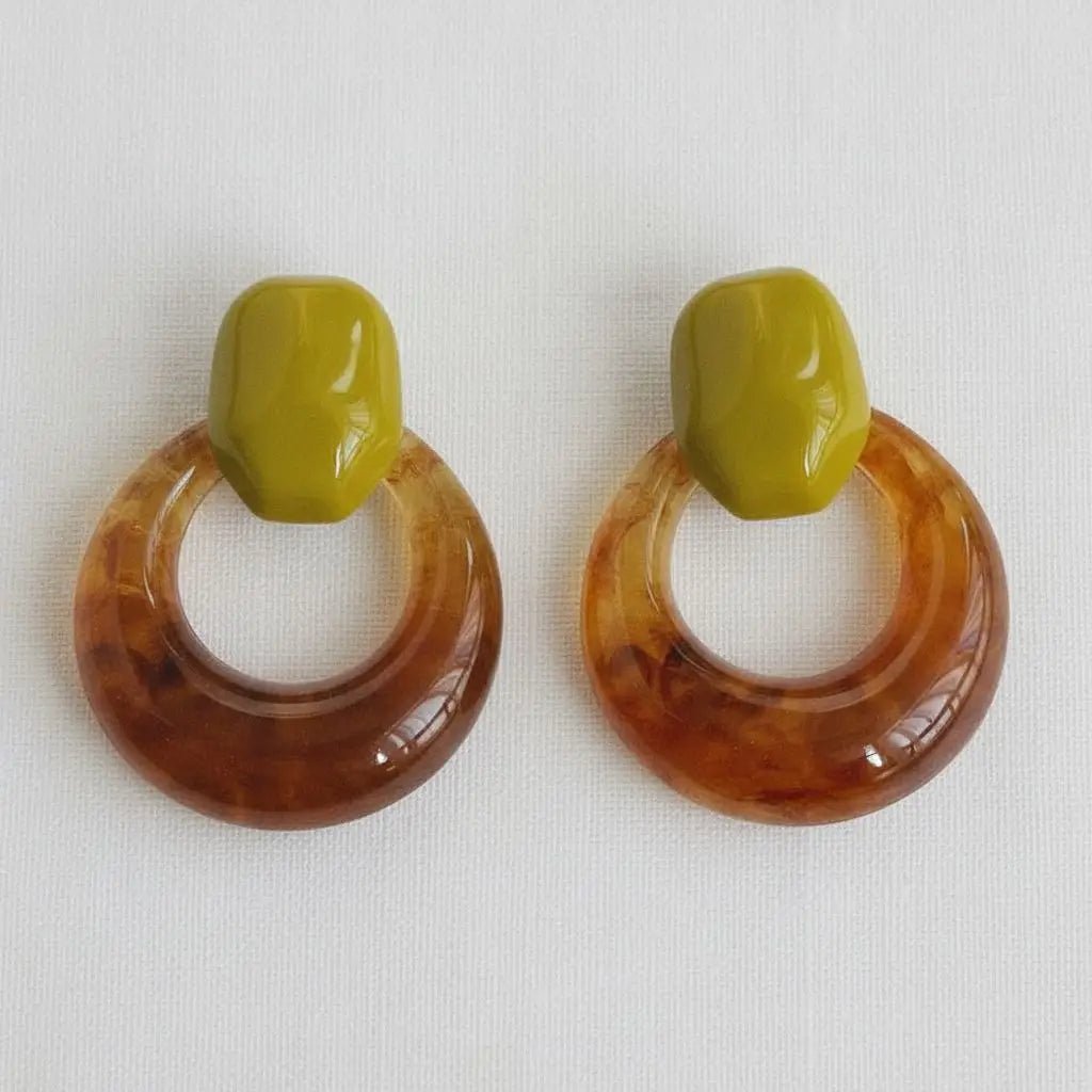 Nellie Earrings - Cola Stacks - 