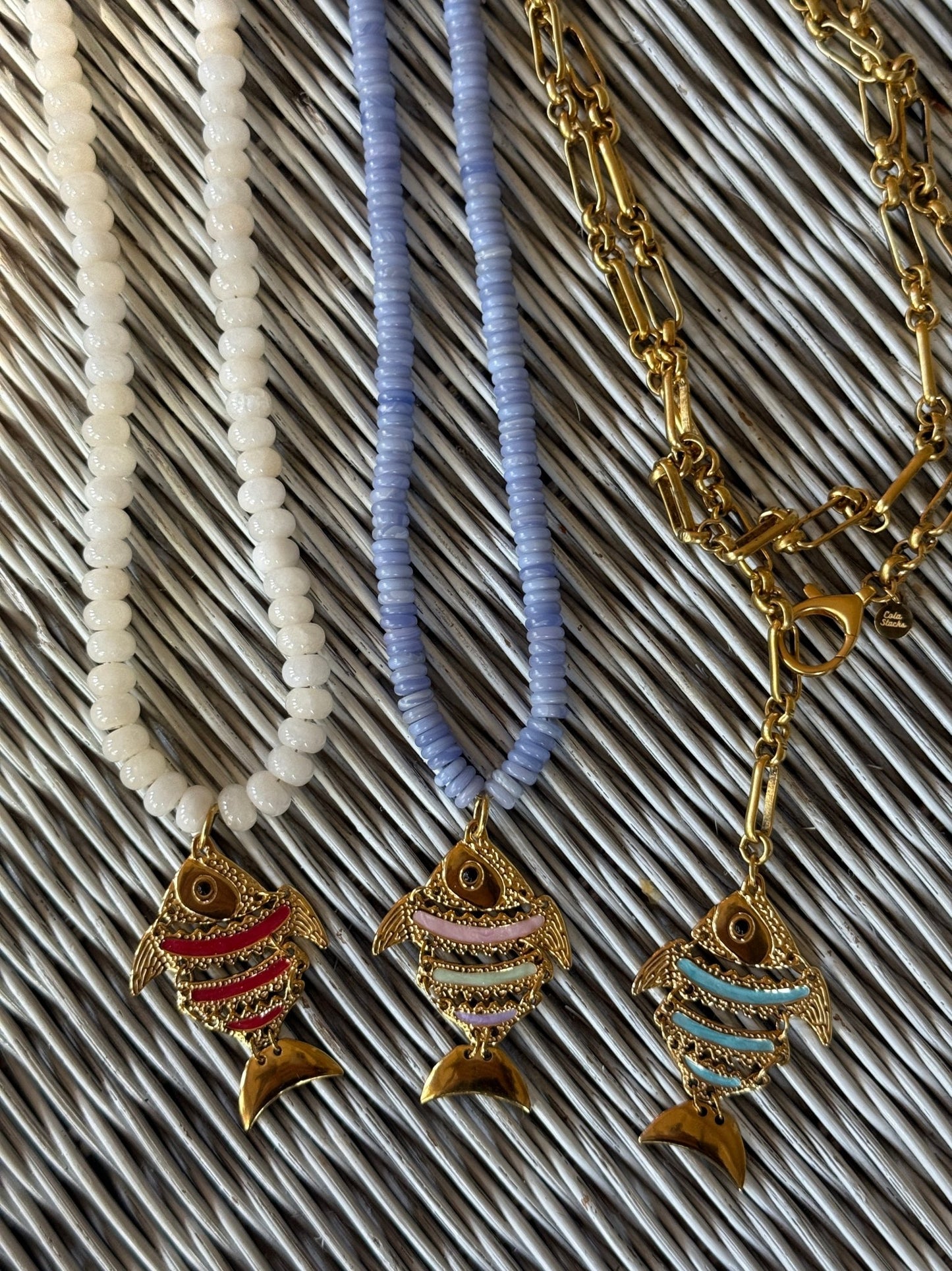 Nellie Fish Necklace - Cola Stacks -
