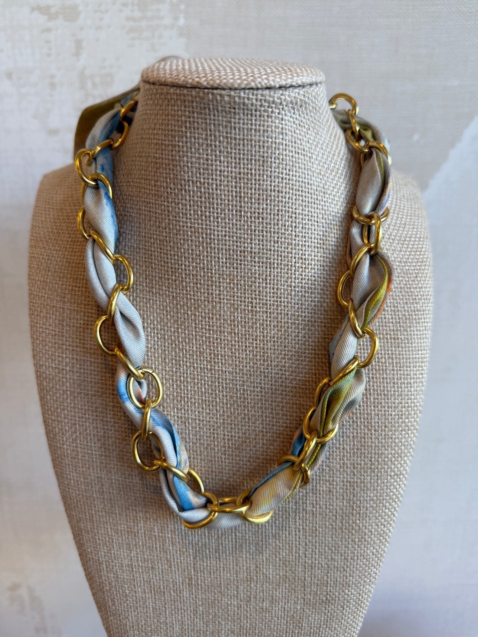 Our Father Scarf Chain Necklace - Cola Stacks - 