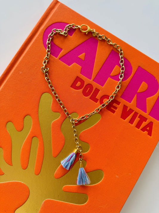 Pacific Tassel Necklace - Cola Stacks -