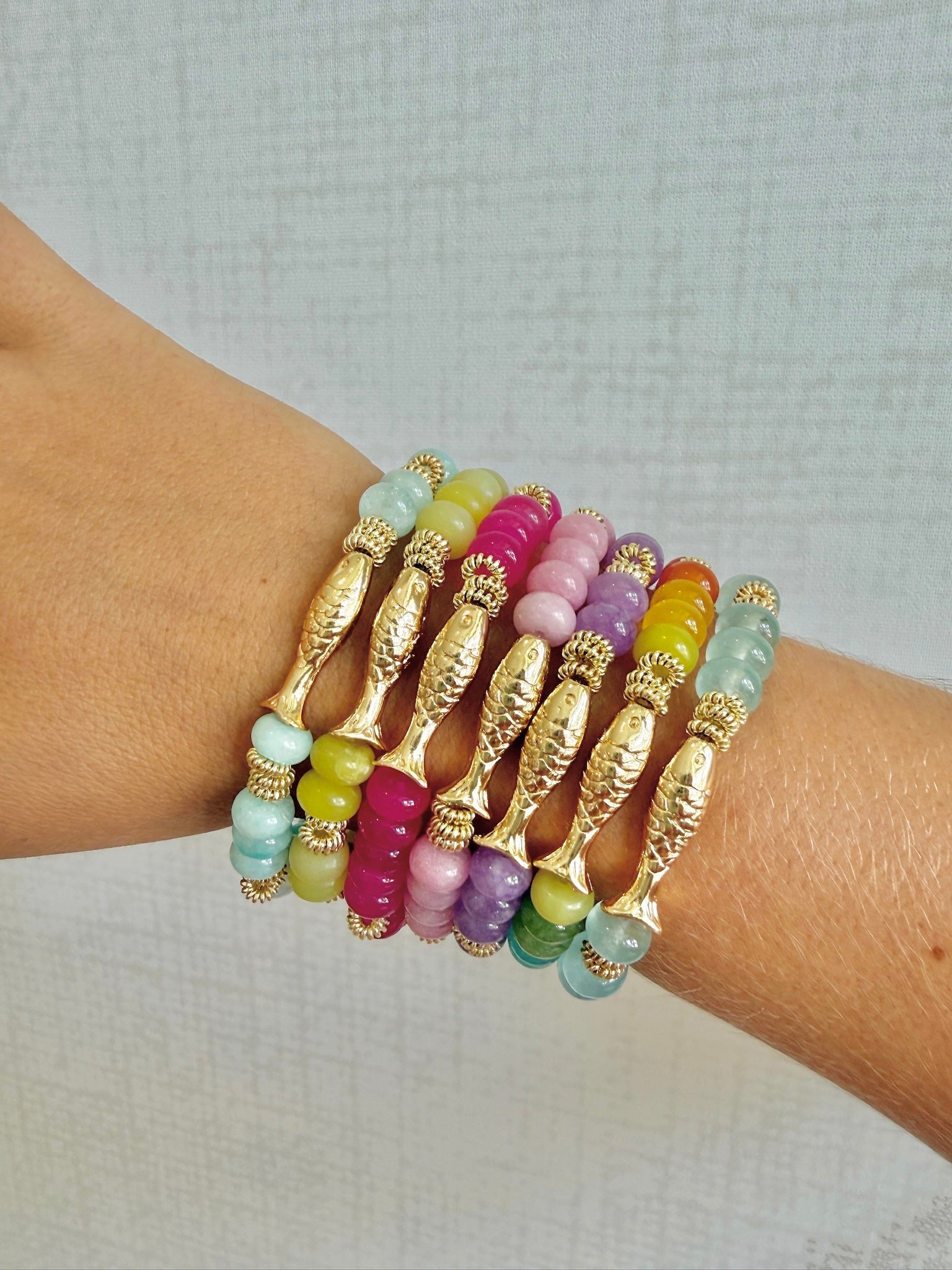 Rainbow Fish Bracelet - Cola Stacks -