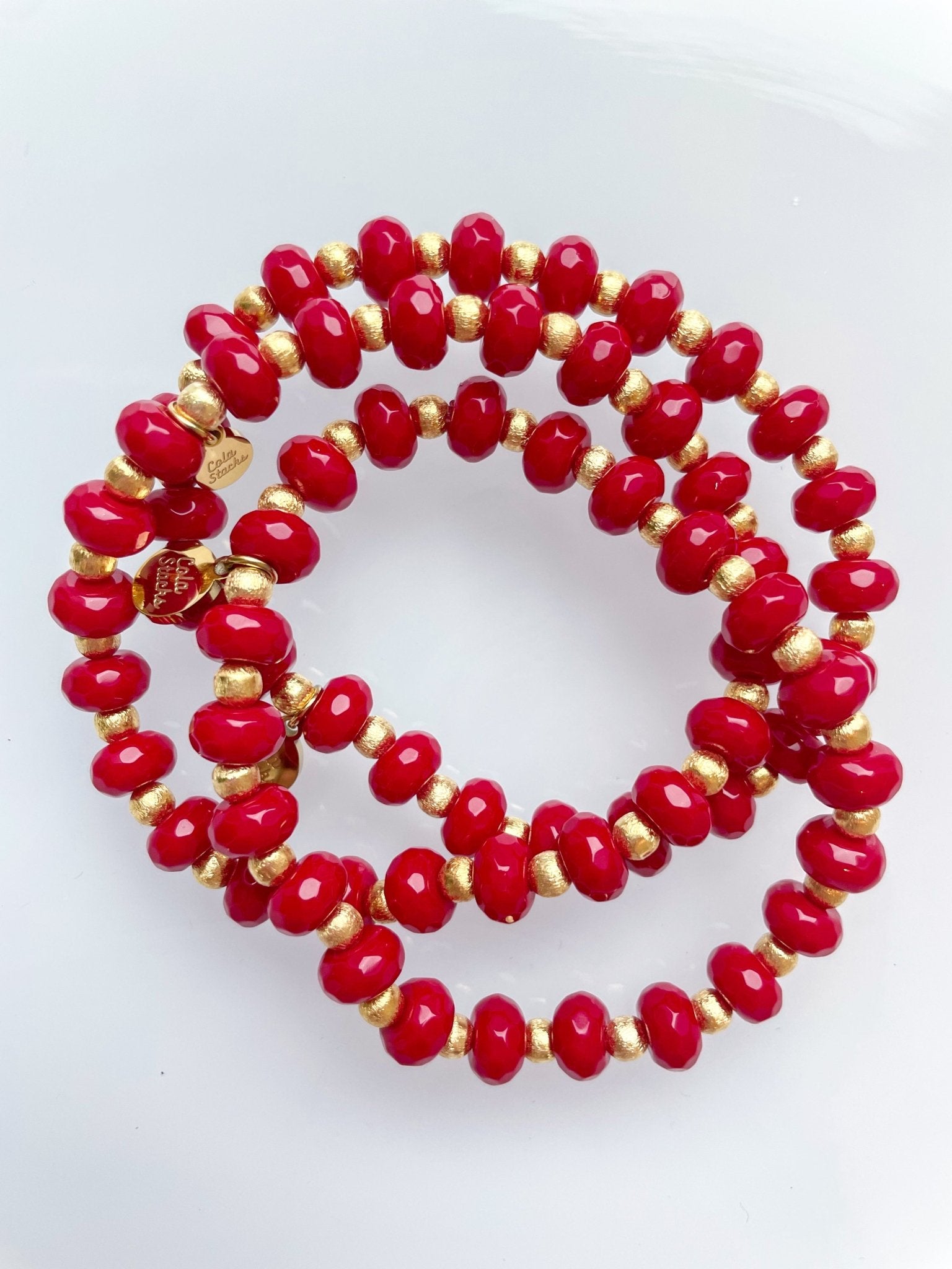 Red Sequoia Bracelet - Cola Stacks - 