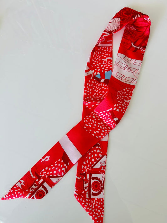 Red & White Scarf - Cola Stacks - 