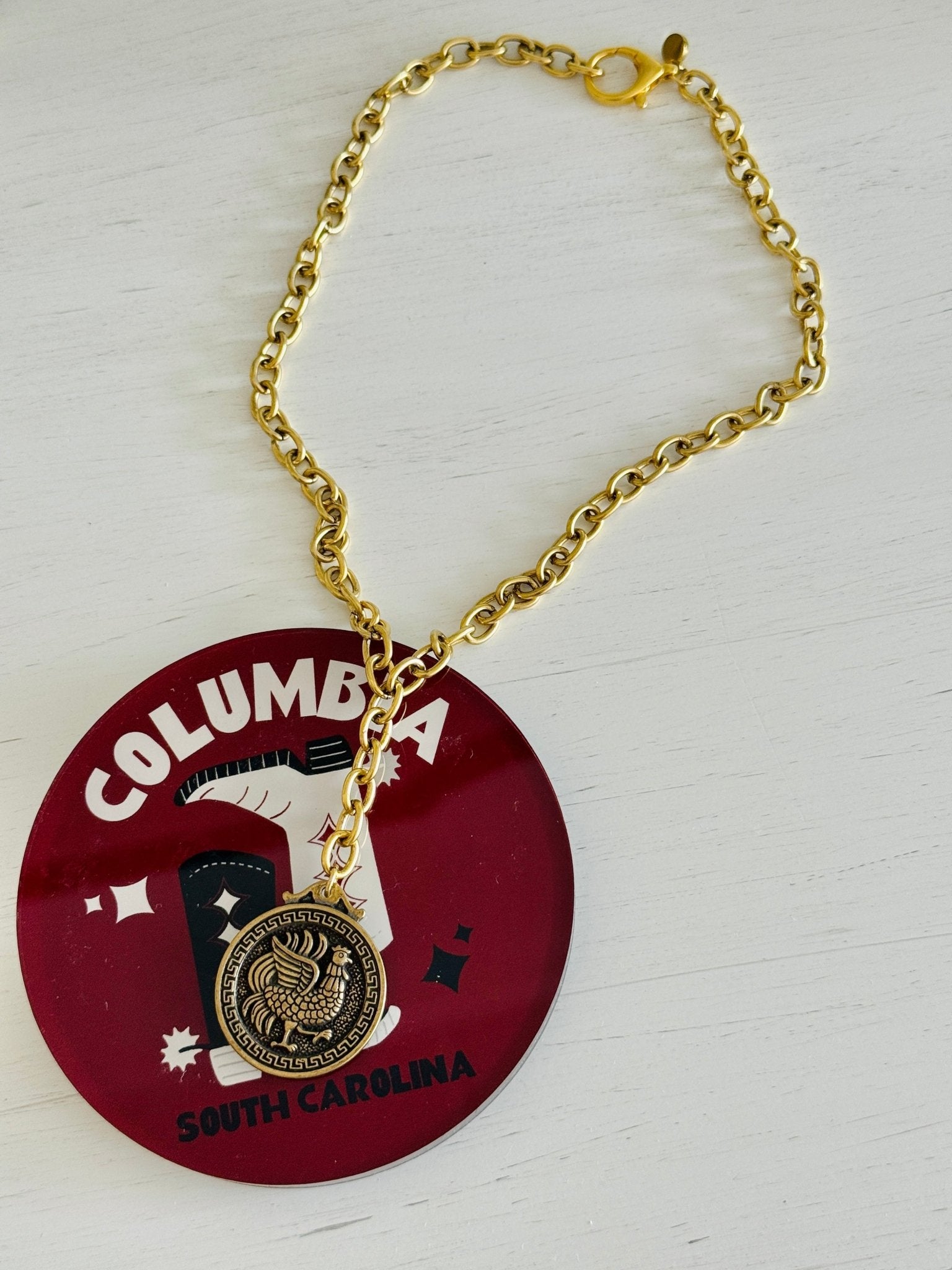 Rooster Drop Necklace - Cola Stacks -