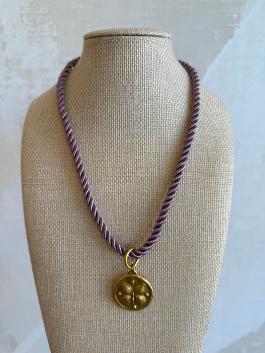 Rope Necklace - Butterfly - Cola Stacks - 