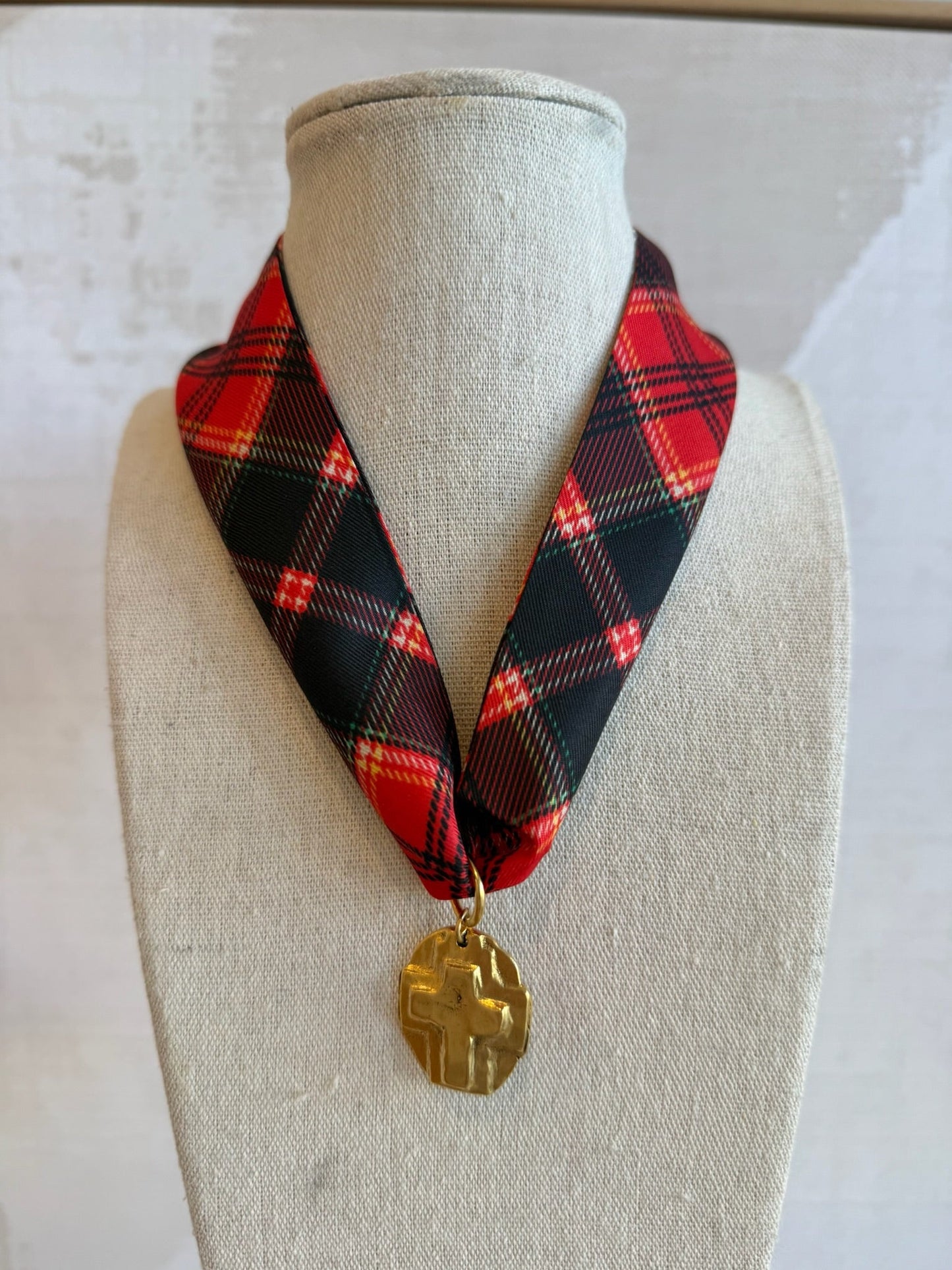 Rudolph Scarf Necklace - Cola Stacks - 
