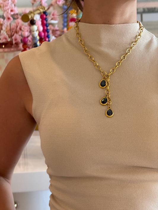 Salem Drop Necklace - Cola Stacks -