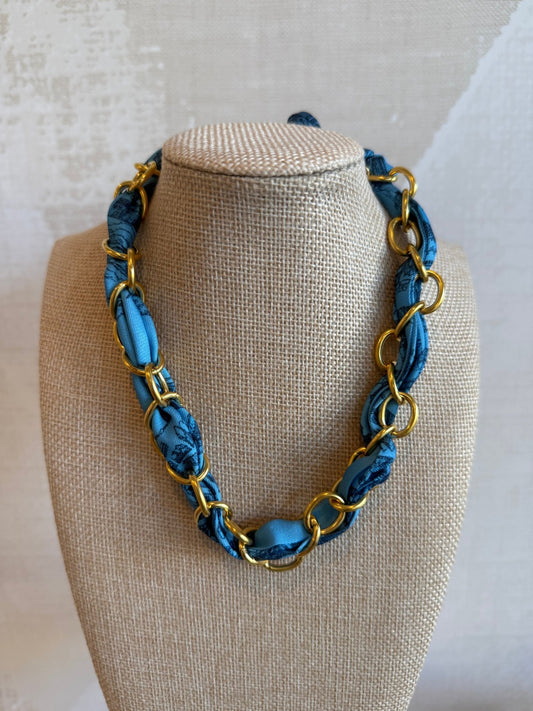 Sammy Scarf Chain Necklace - Cola Stacks - 