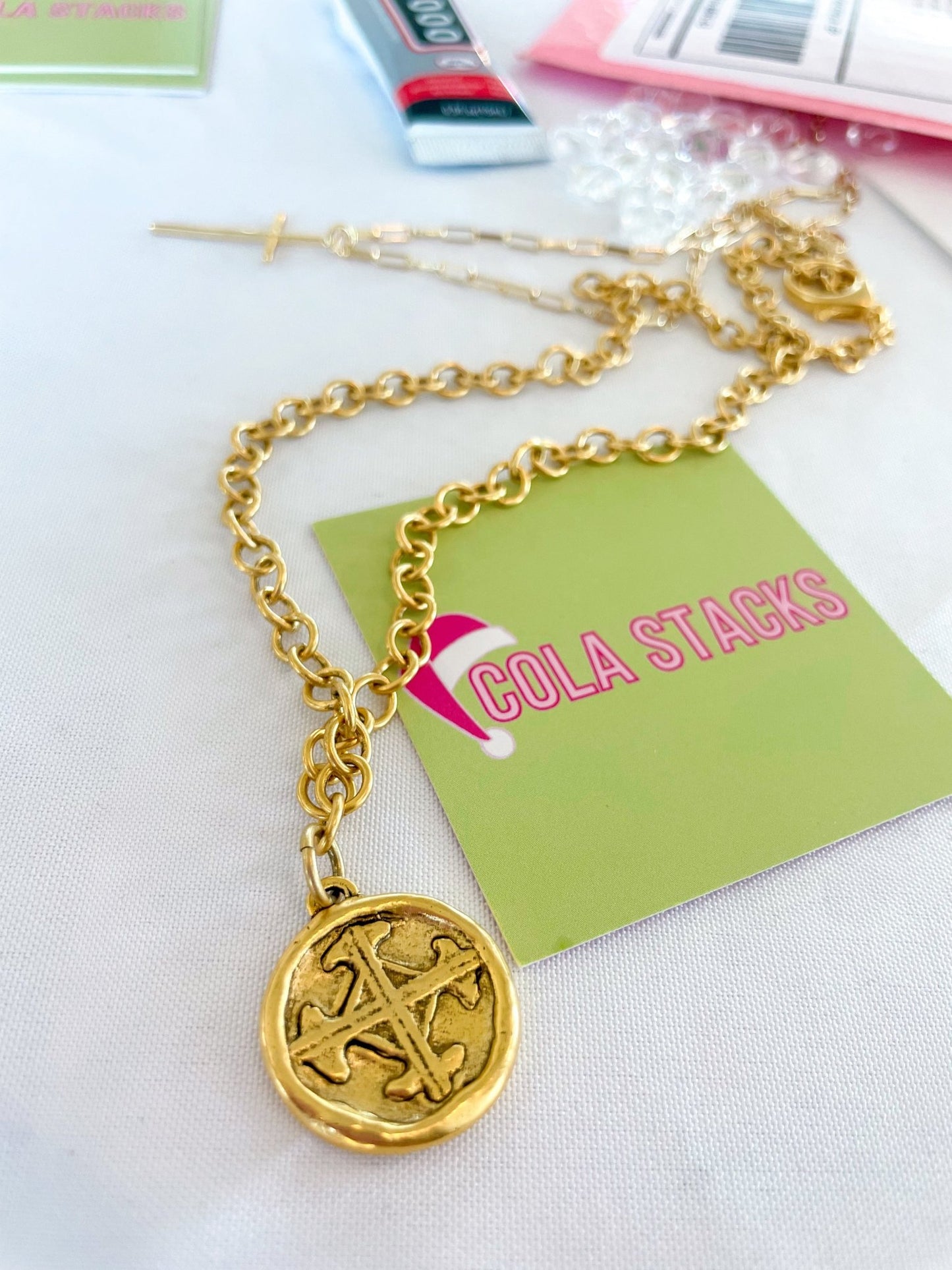 Serenity Prayer Necklace - Cola Stacks - 