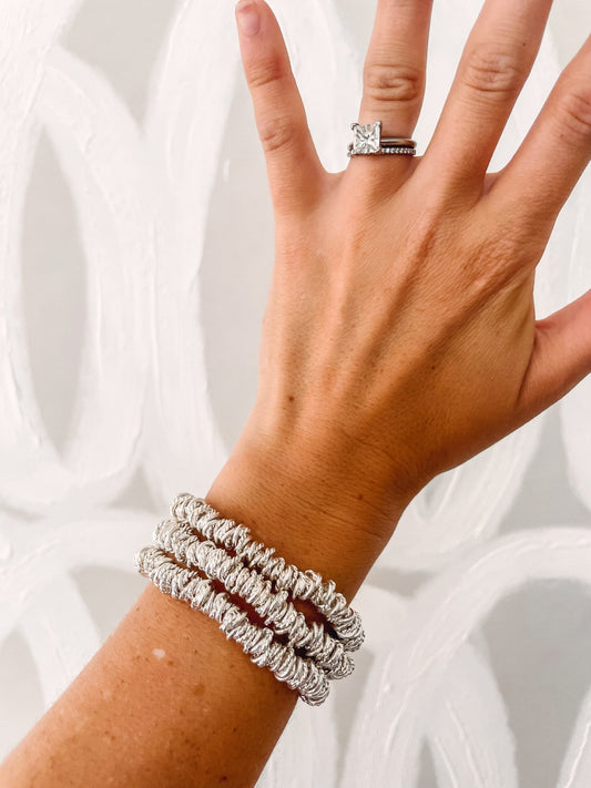 Silver Shelley Bracelet - Cola Stacks - 