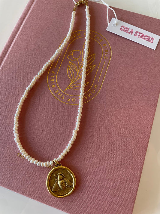 Soho - Bee Necklace - Cola Stacks - 