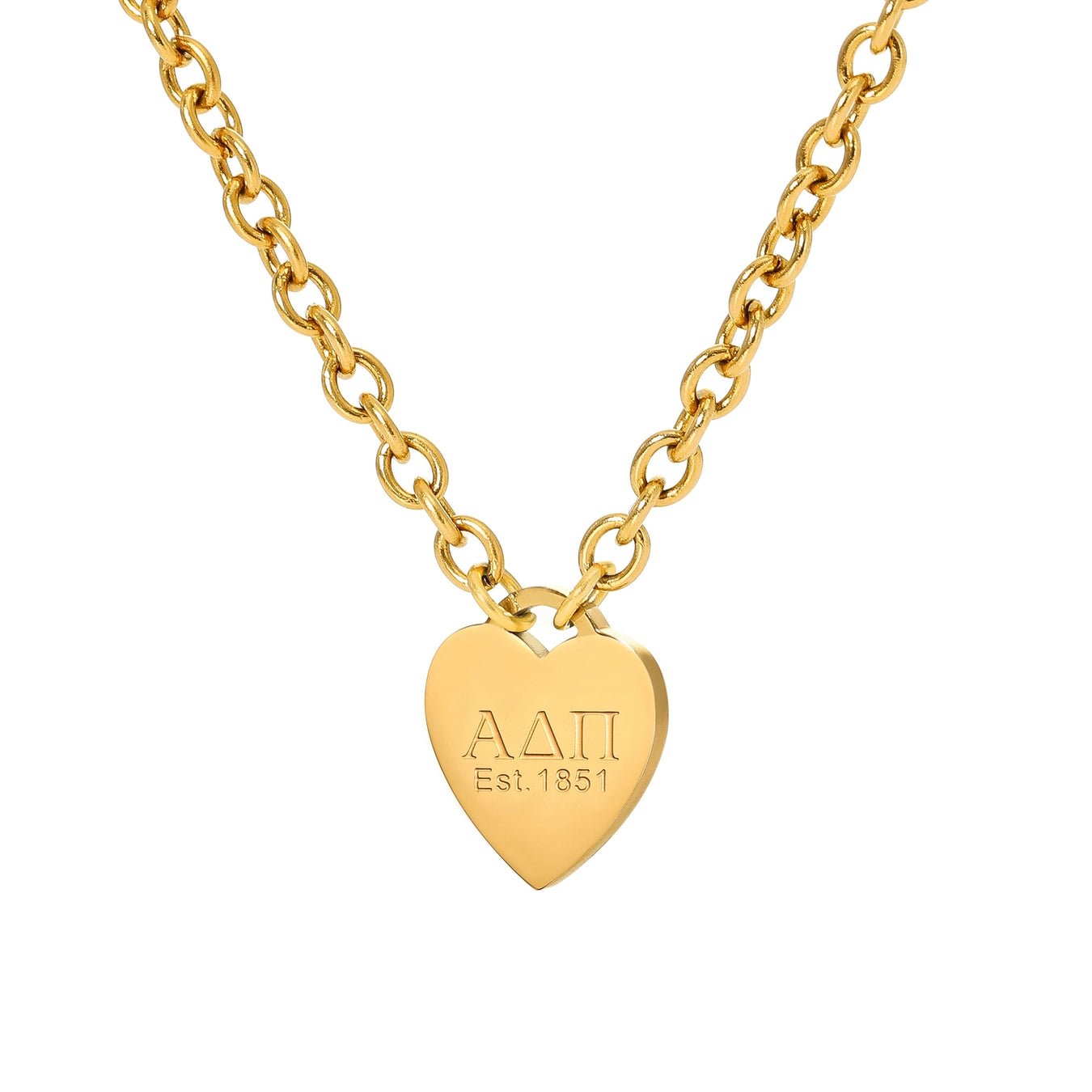 Sorority Heart Necklace - Cola Stacks - 
