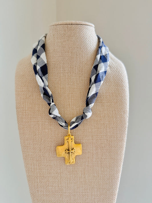 Sunday Scarf Necklace - Cola Stacks - 