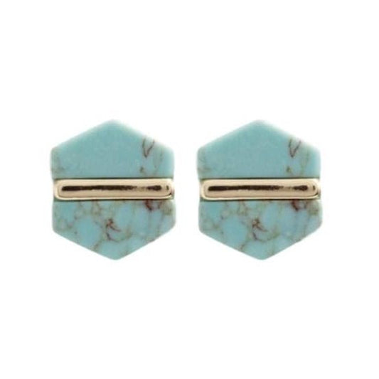 Turquoise Earrings - Cola Stacks - 