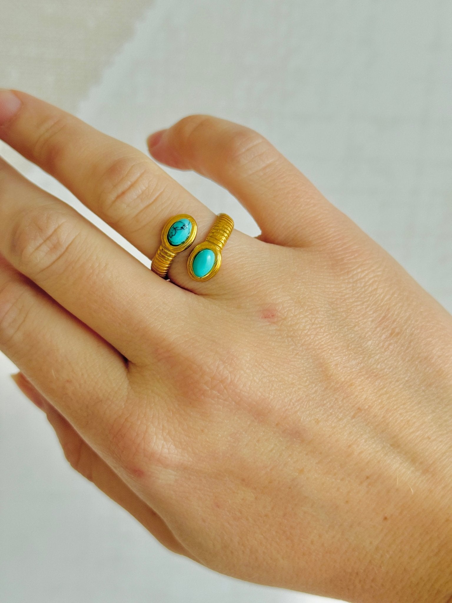 Turquoise Ring - Cola Stacks - 