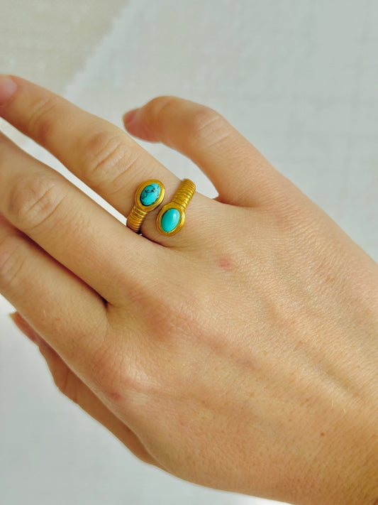 Turquoise Ring - Cola Stacks - 