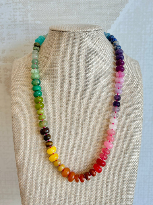 Vista Knotted Necklace - Cola Stacks - 